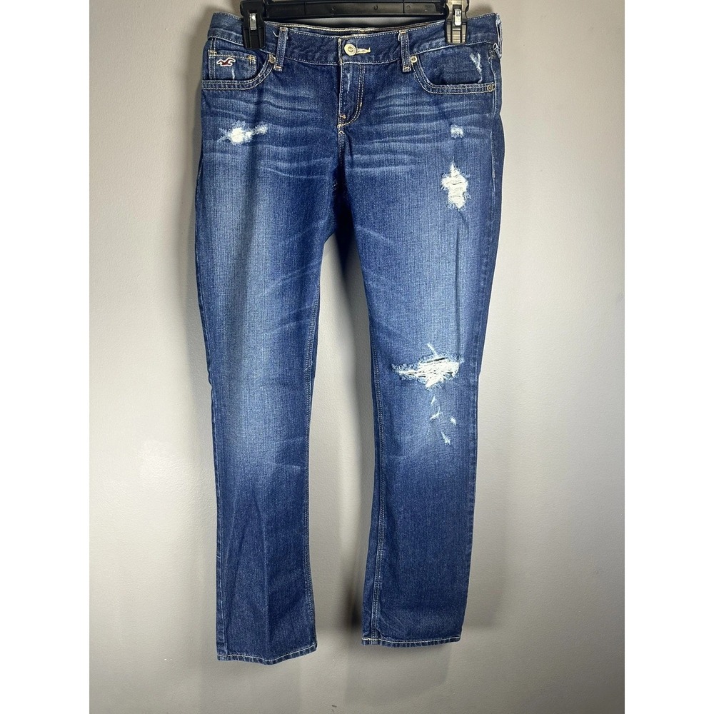Hollister Distressed Blue Jeans Women Size 3S W30 L29